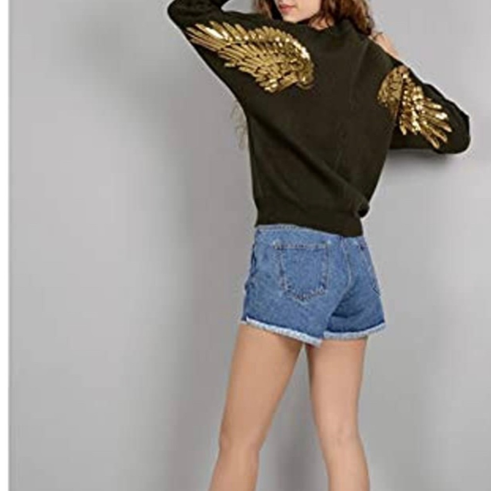 Cozy gold detail sweater